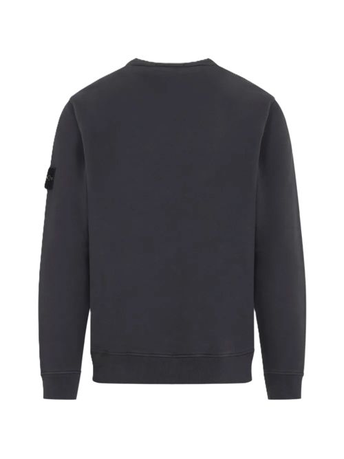 Organic Cotton Fleece Crewneck Sweatshirt lead grey Stone Island | L2S15 6100049 S0A20V0062 LEAD GREY